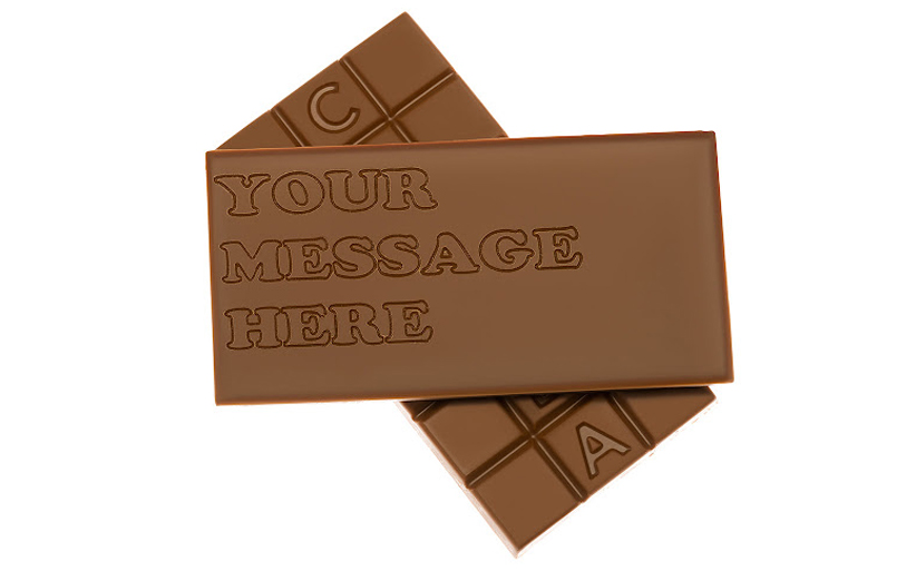 طراحی لوگو روی شکلات